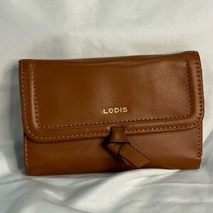 Lodis "Elia" Medium Flap Rich Tan Wallet - NWT